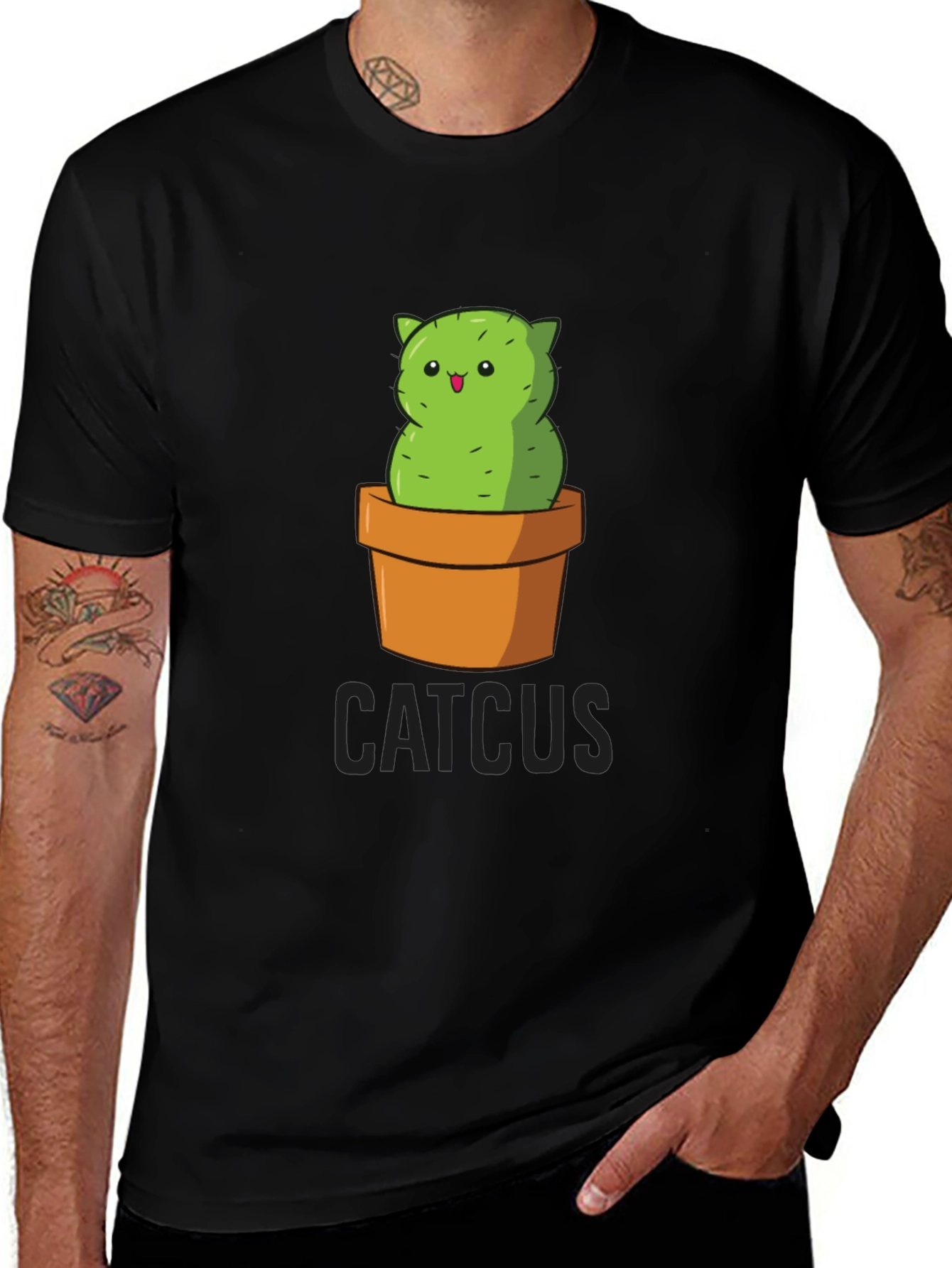 Catcus T-Shirt - Funny Cactus Cat Graphic Tee