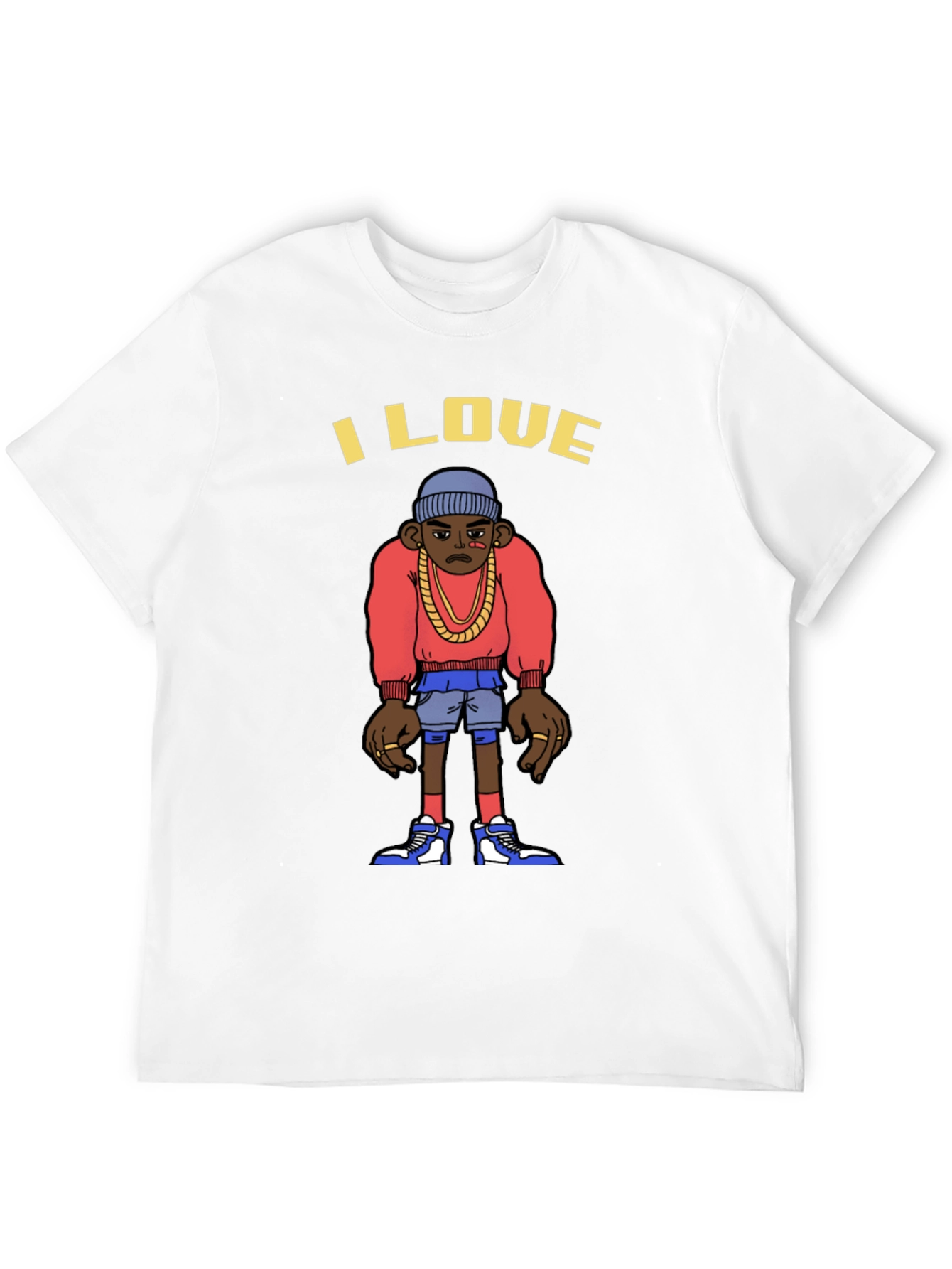I Love Cartoon Character Graphic T-Shirt