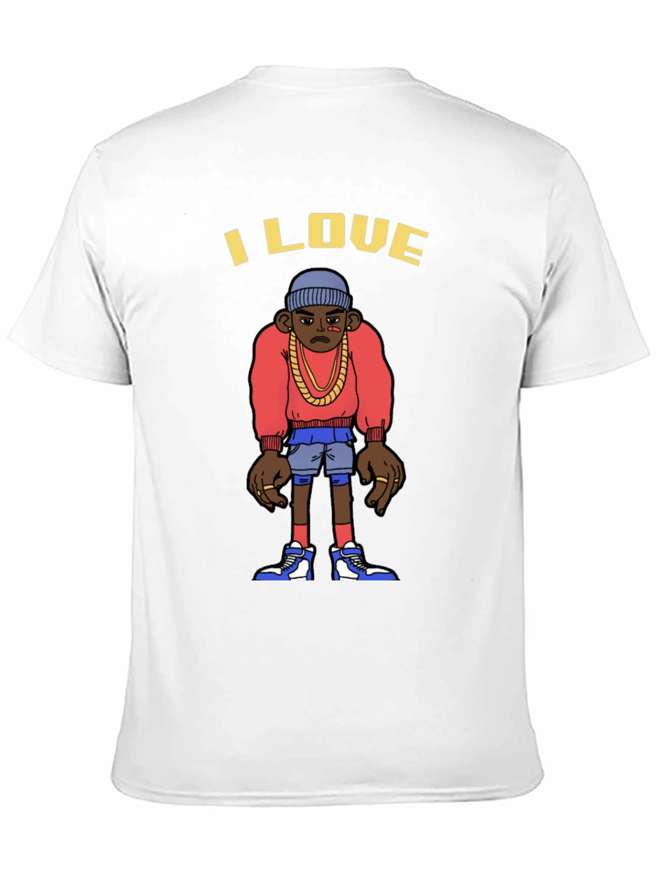 I Love Cartoon Character Graphic T-Shirt