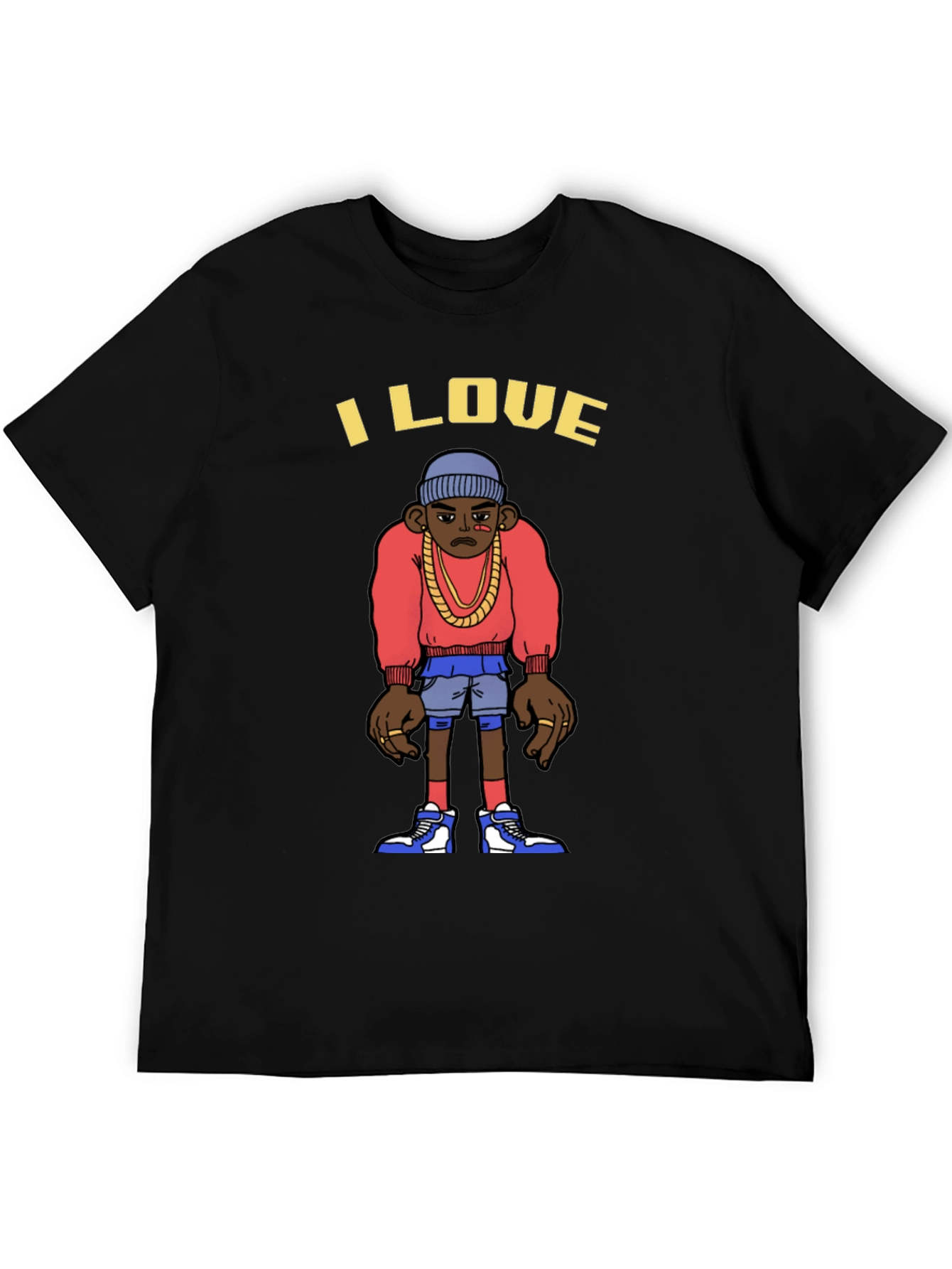 I Love Cartoon Character Graphic T-Shirt