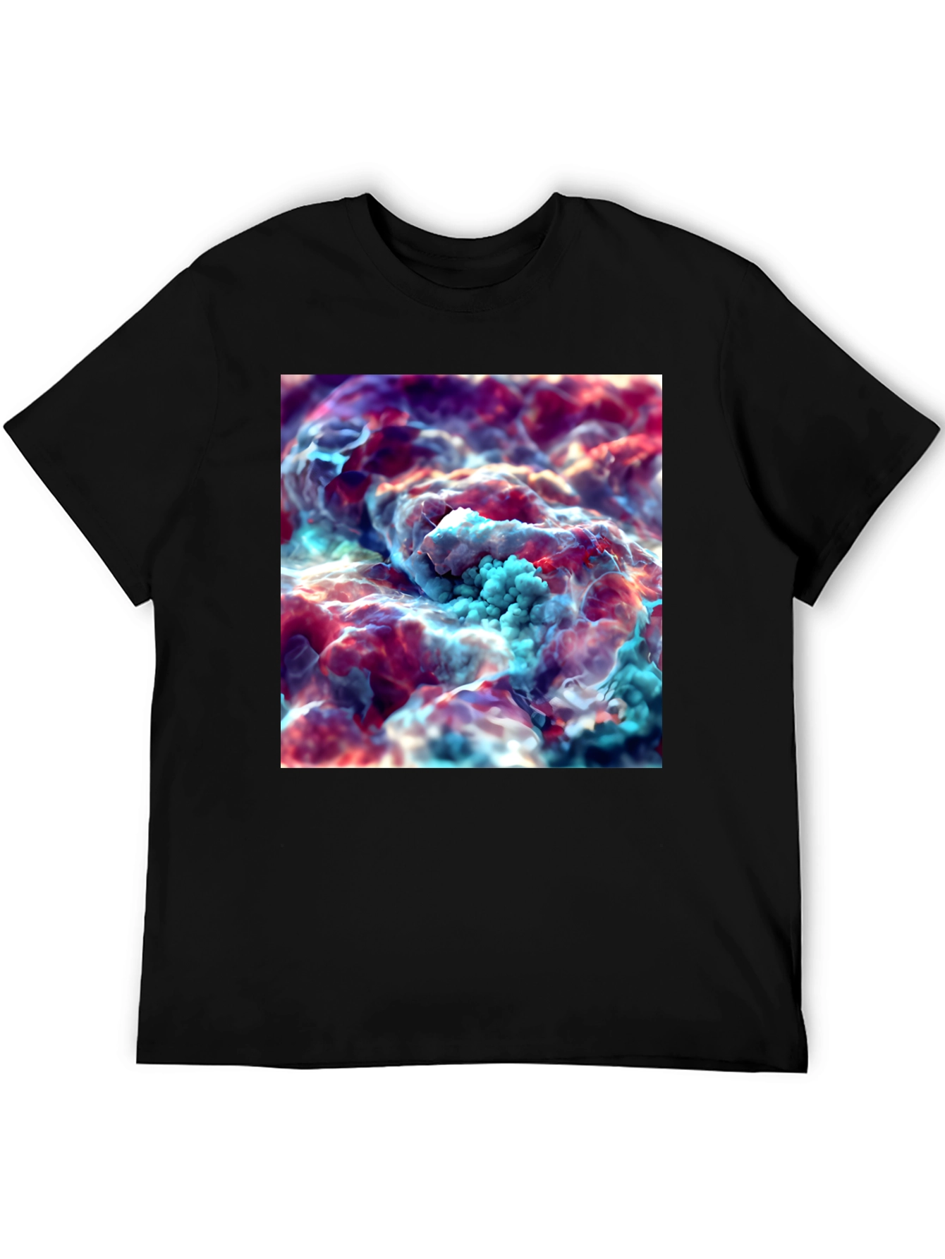Abstract Cloudscape Graphic Tee - Unisex Black T-Shirt