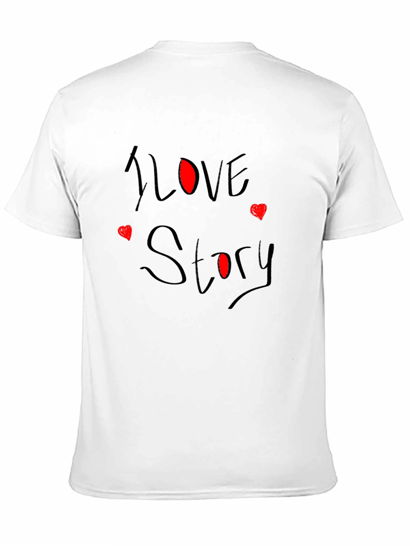 I Love Story Black Graphic Tee
