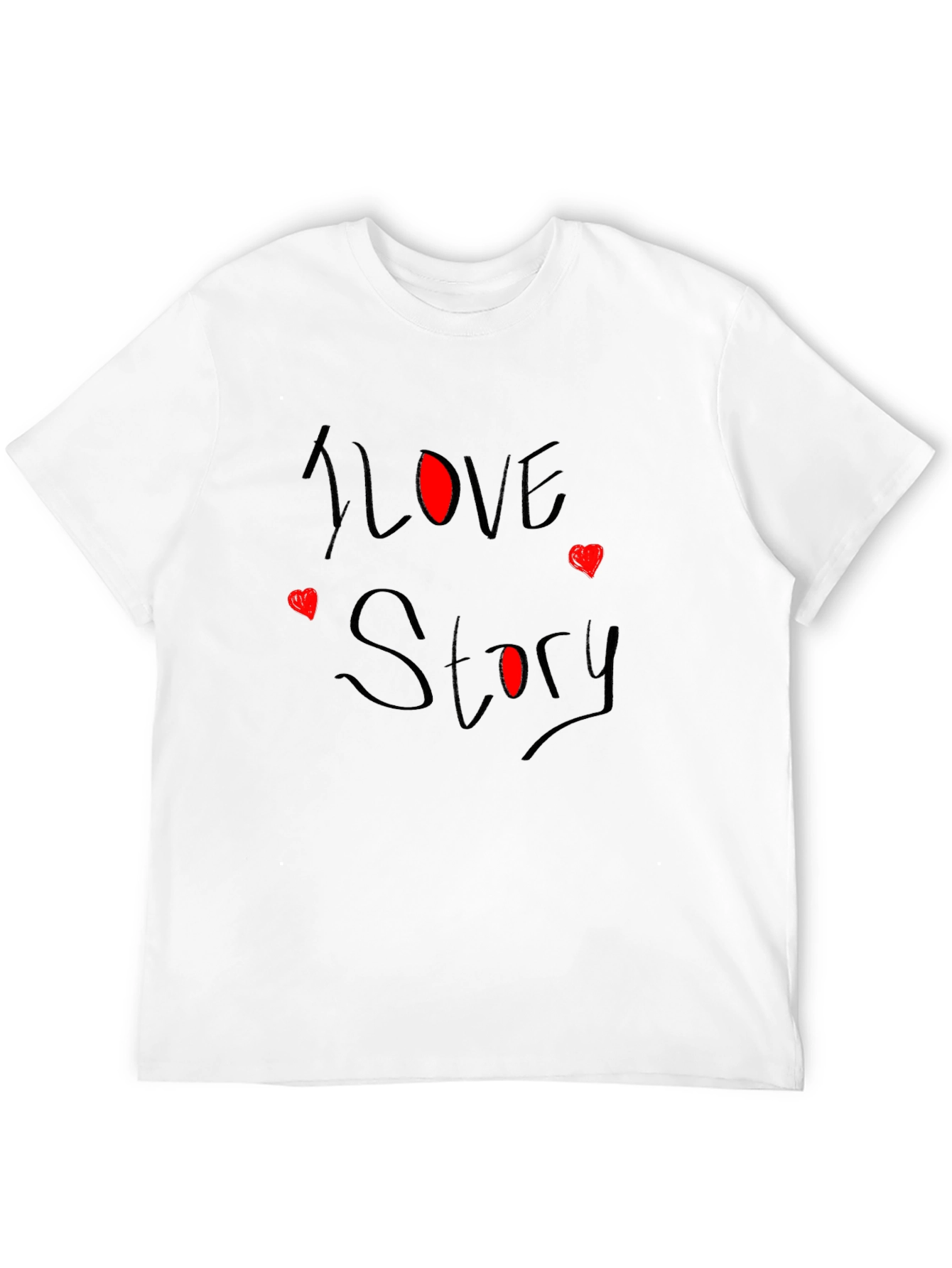 I Love Story Black Graphic Tee