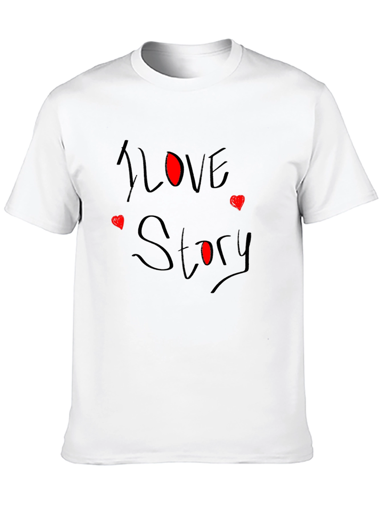 I Love Story Black Graphic Tee