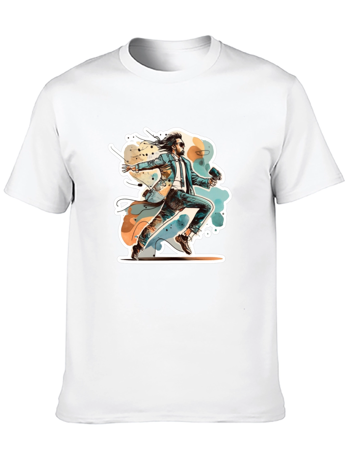 Retro Action Hero Graphic Black T-Shirt