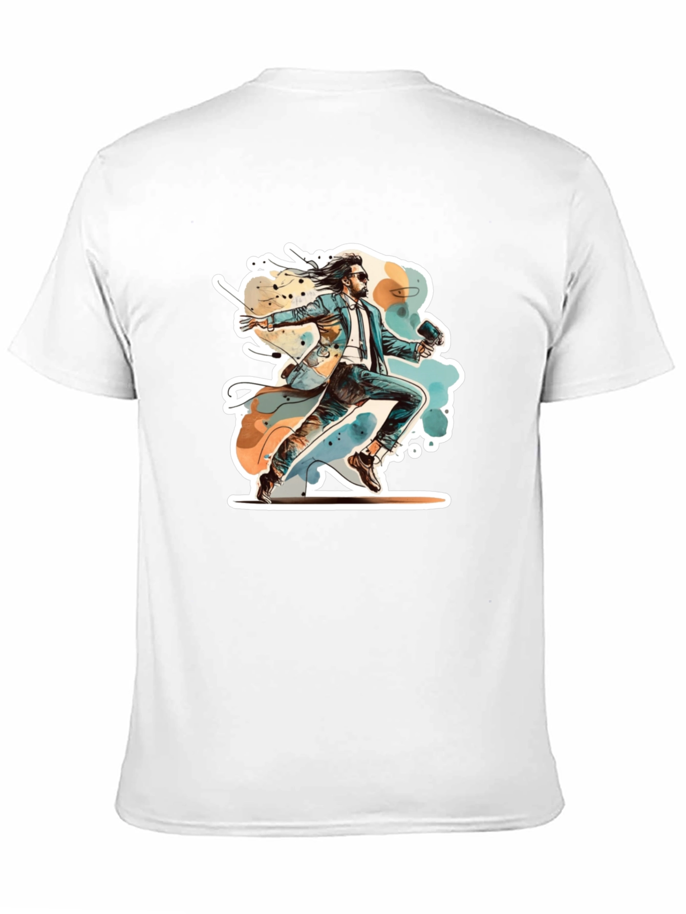Retro Action Hero Graphic Black T-Shirt