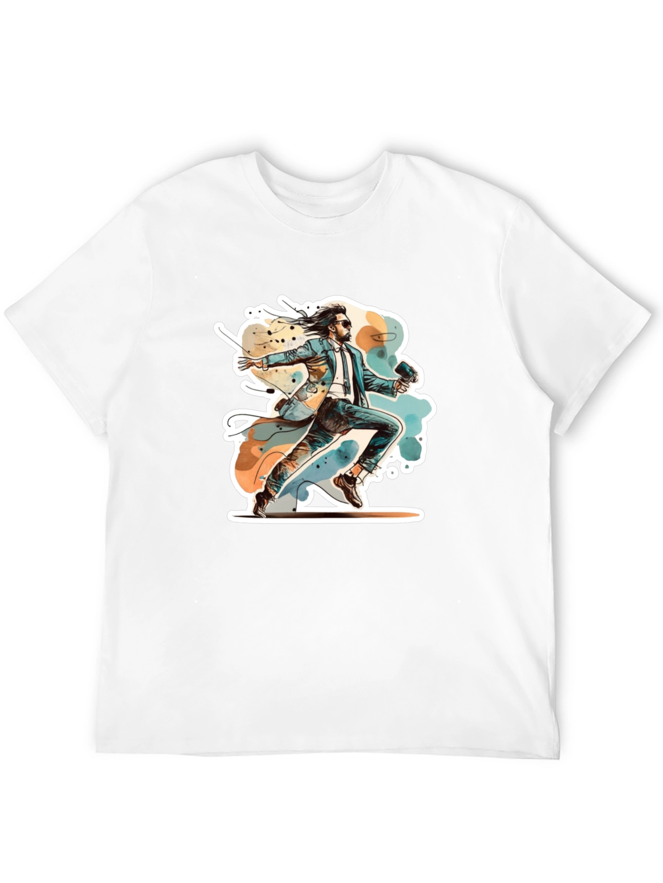 Retro Action Hero Graphic Black T-Shirt