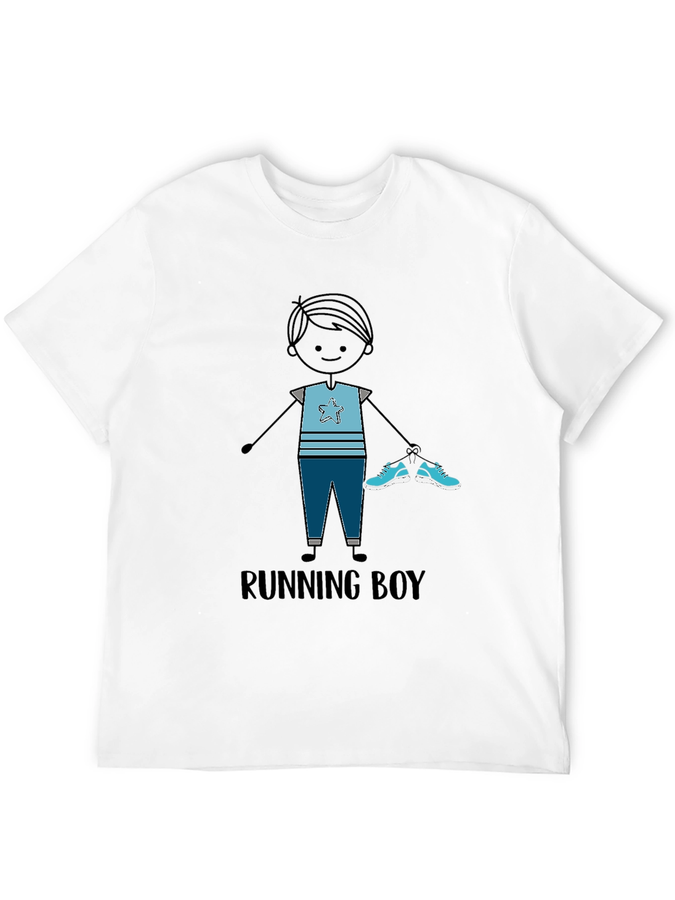 Running Boy Graphic Tee - Soft Cotton Blend