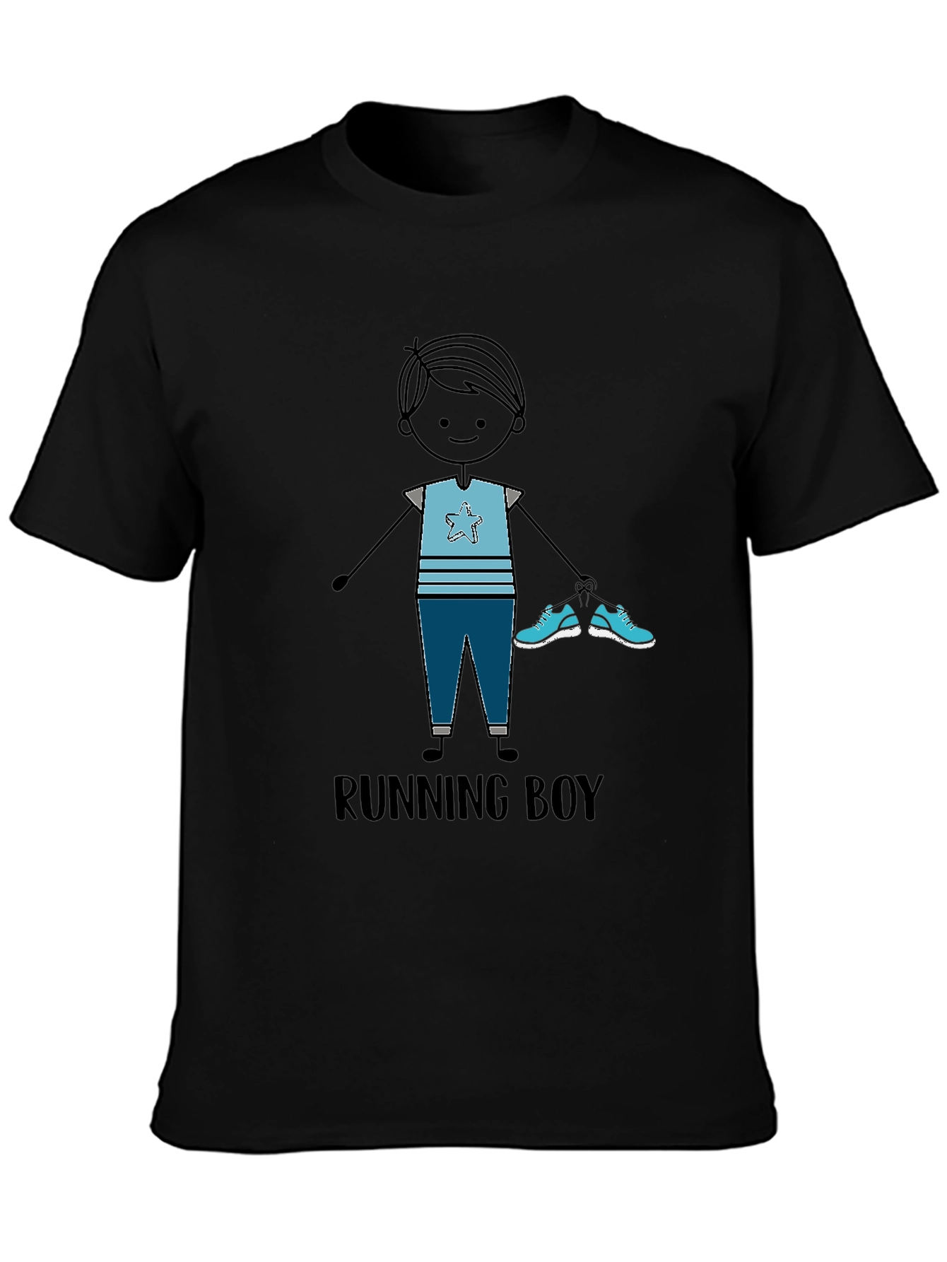 Running Boy Graphic Tee - Soft Cotton Blend