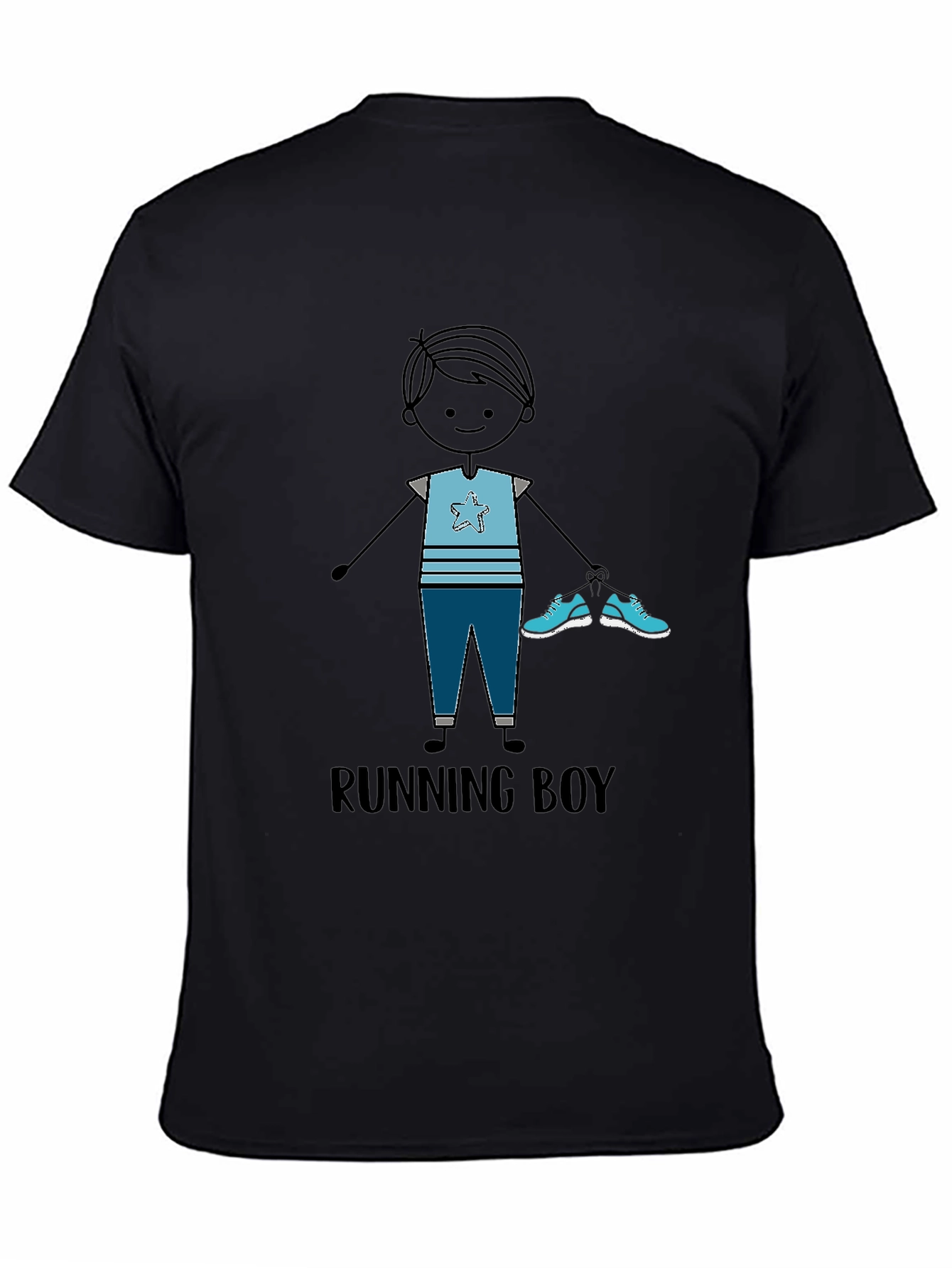 Running Boy Graphic Tee - Soft Cotton Blend