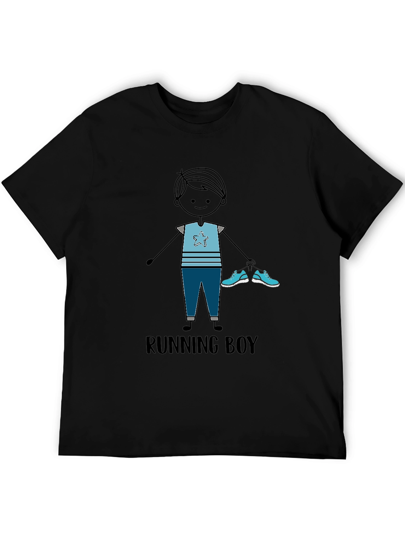 Running Boy Graphic Tee - Soft Cotton Blend