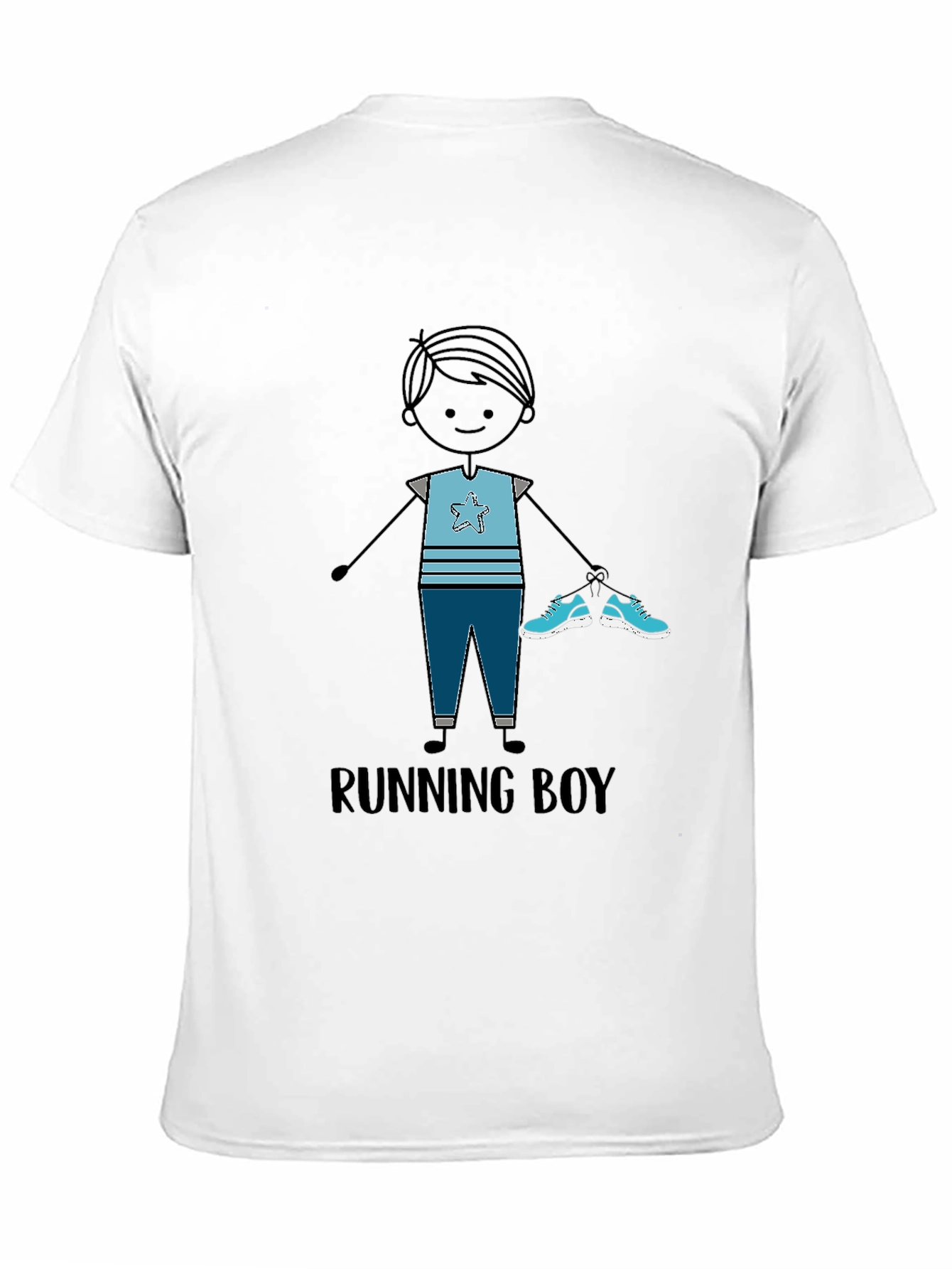 Running Boy Graphic Tee - Soft Cotton Blend