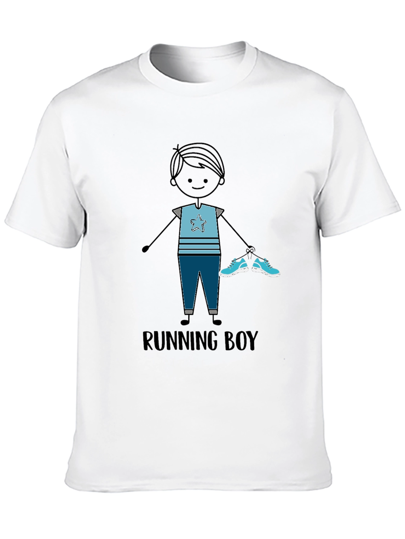 Running Boy Graphic Tee - Soft Cotton Blend