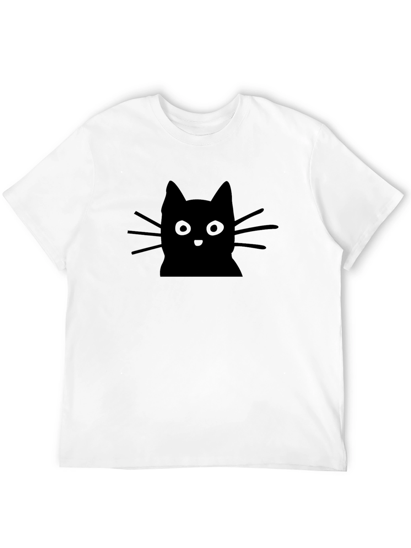 Black Cat Graphic Tee - Soft Cotton Blend