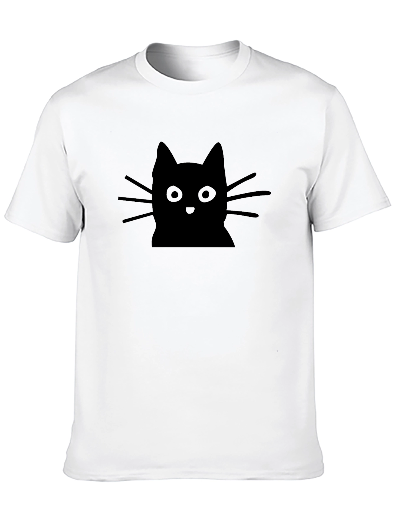 Black Cat Graphic Tee - Soft Cotton Blend