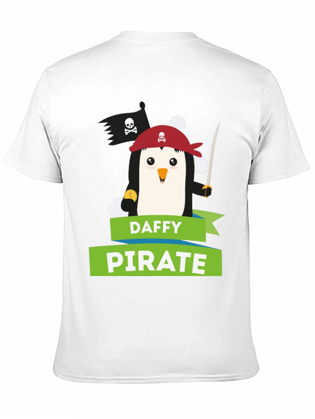 Daffy Pirate Penguin Graphic T-Shirt