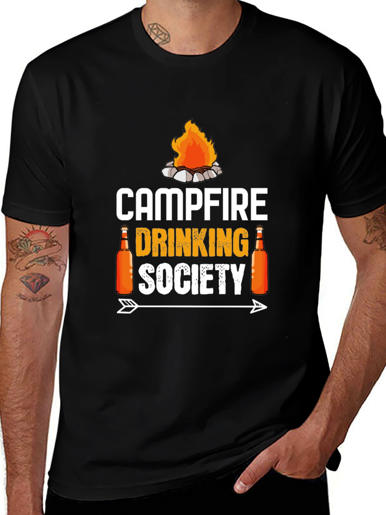Campfire Drinking Society Graphic T-Shirt
