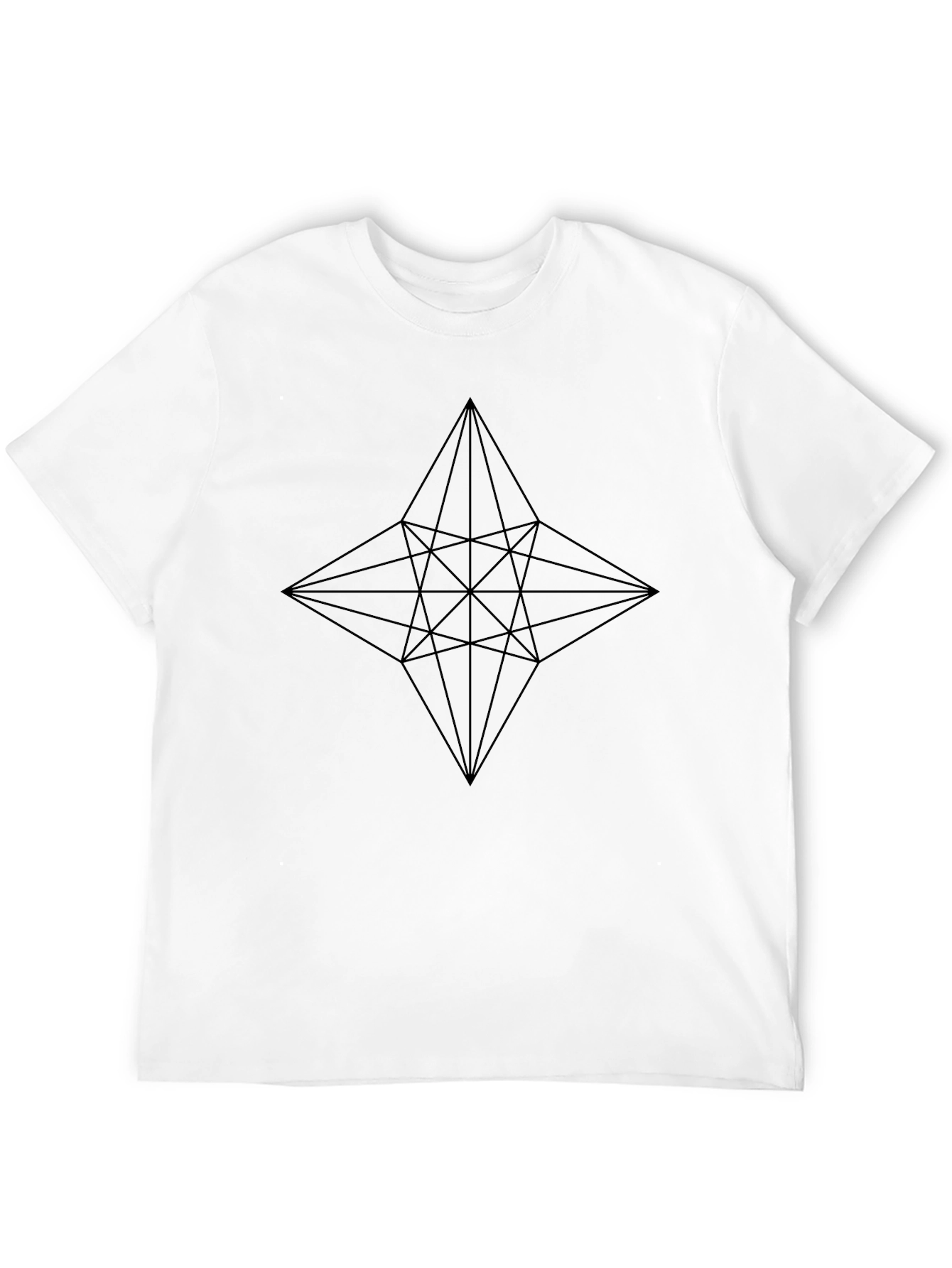 Geometric Star Black T-Shirt
