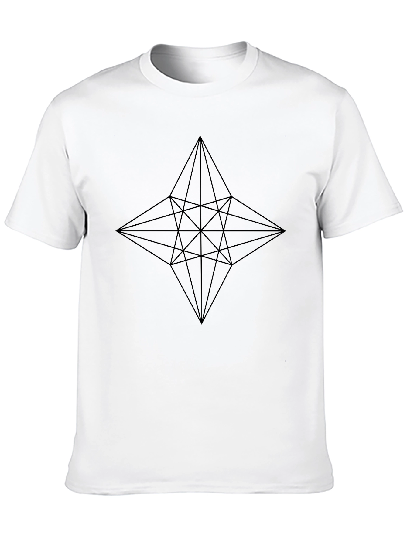 Geometric Star Black T-Shirt
