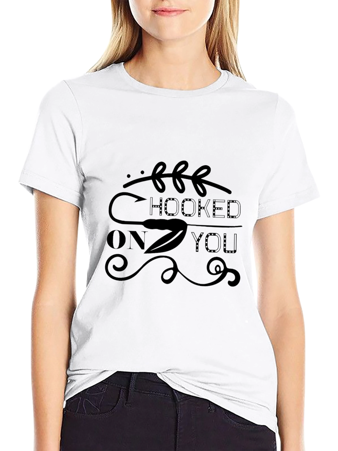 Hooked On You Graphic Tee - Black