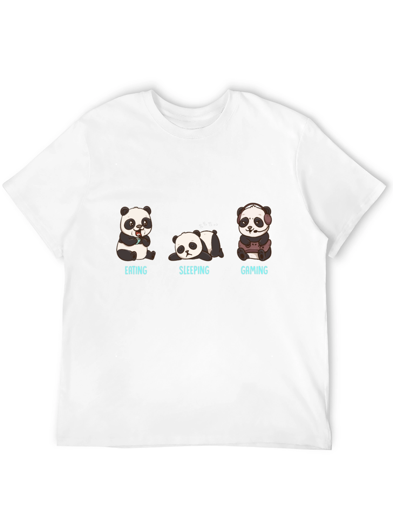 Panda Eating Sleeping Gaming T-Shirt
