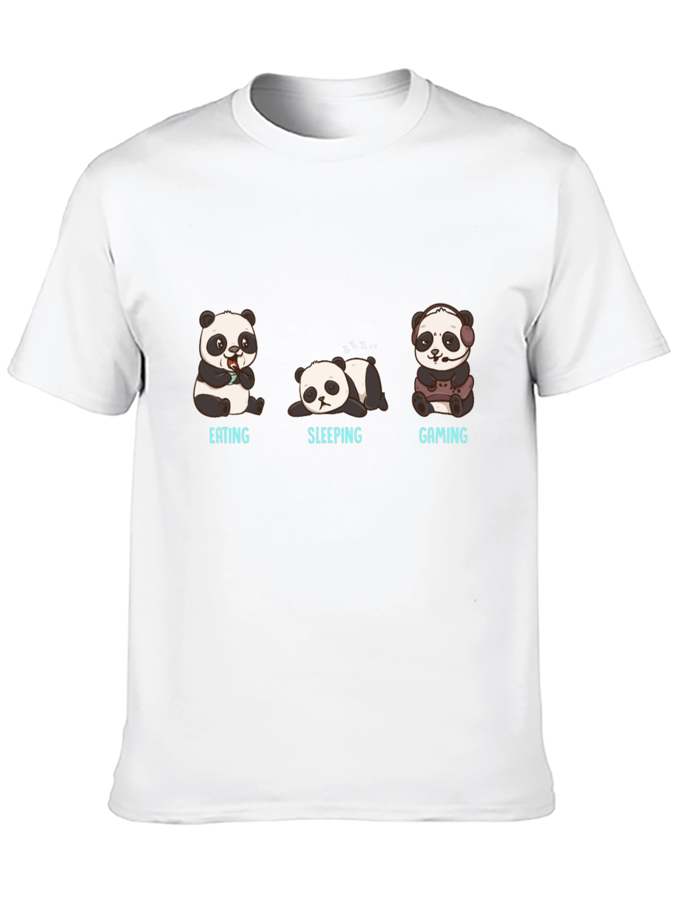 Panda Eating Sleeping Gaming T-Shirt