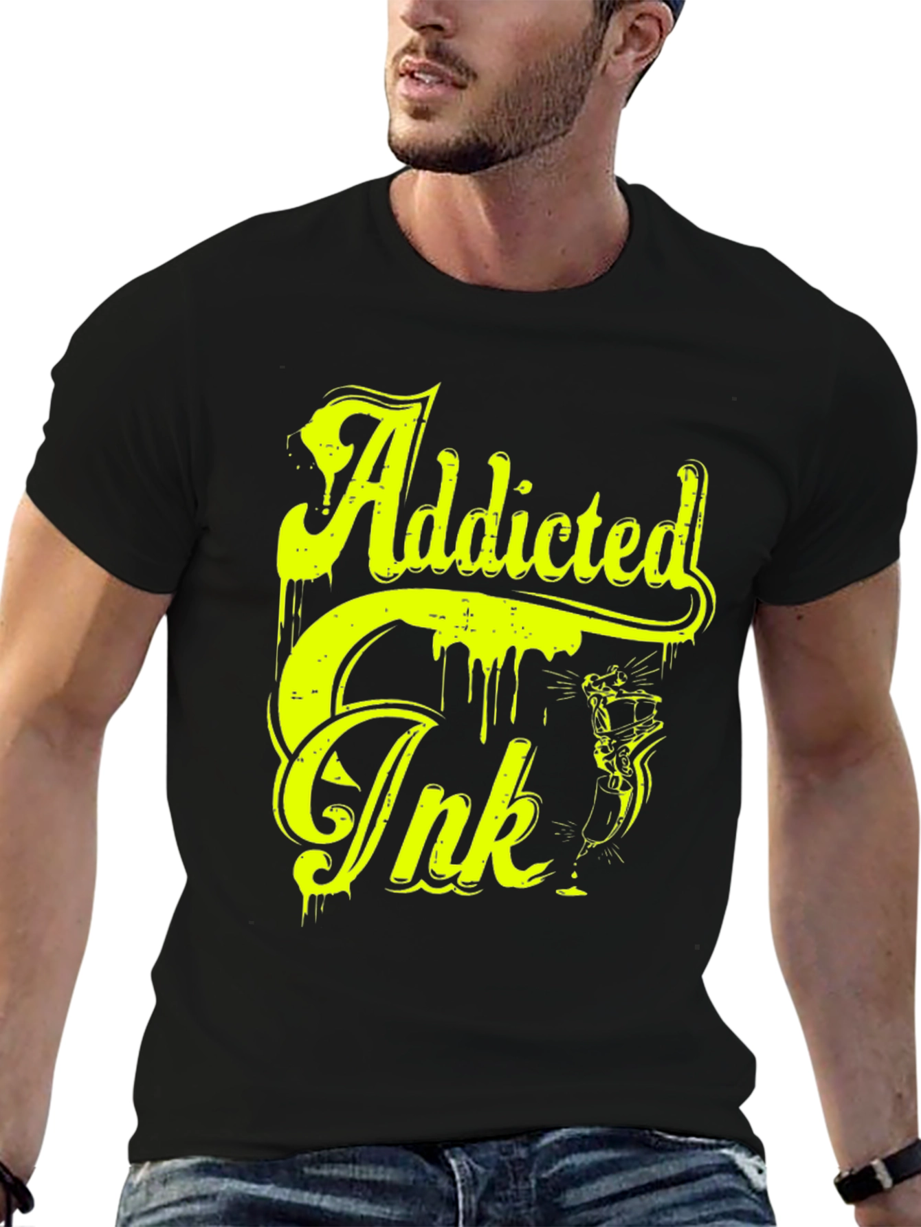 Addicted Ink Graphic T-Shirt - Bold Statement Tee