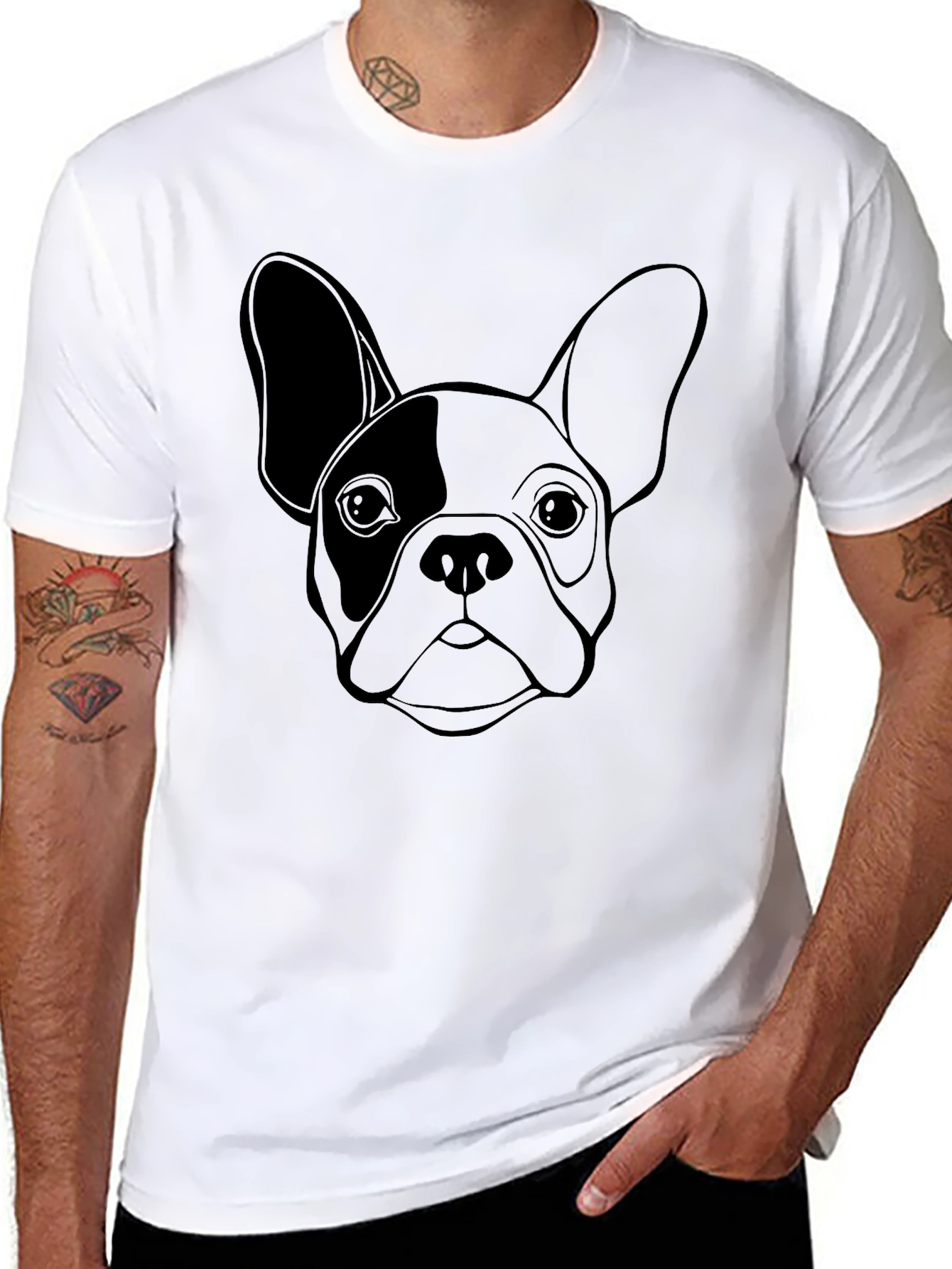 French Bulldog Graphic Tee - Black