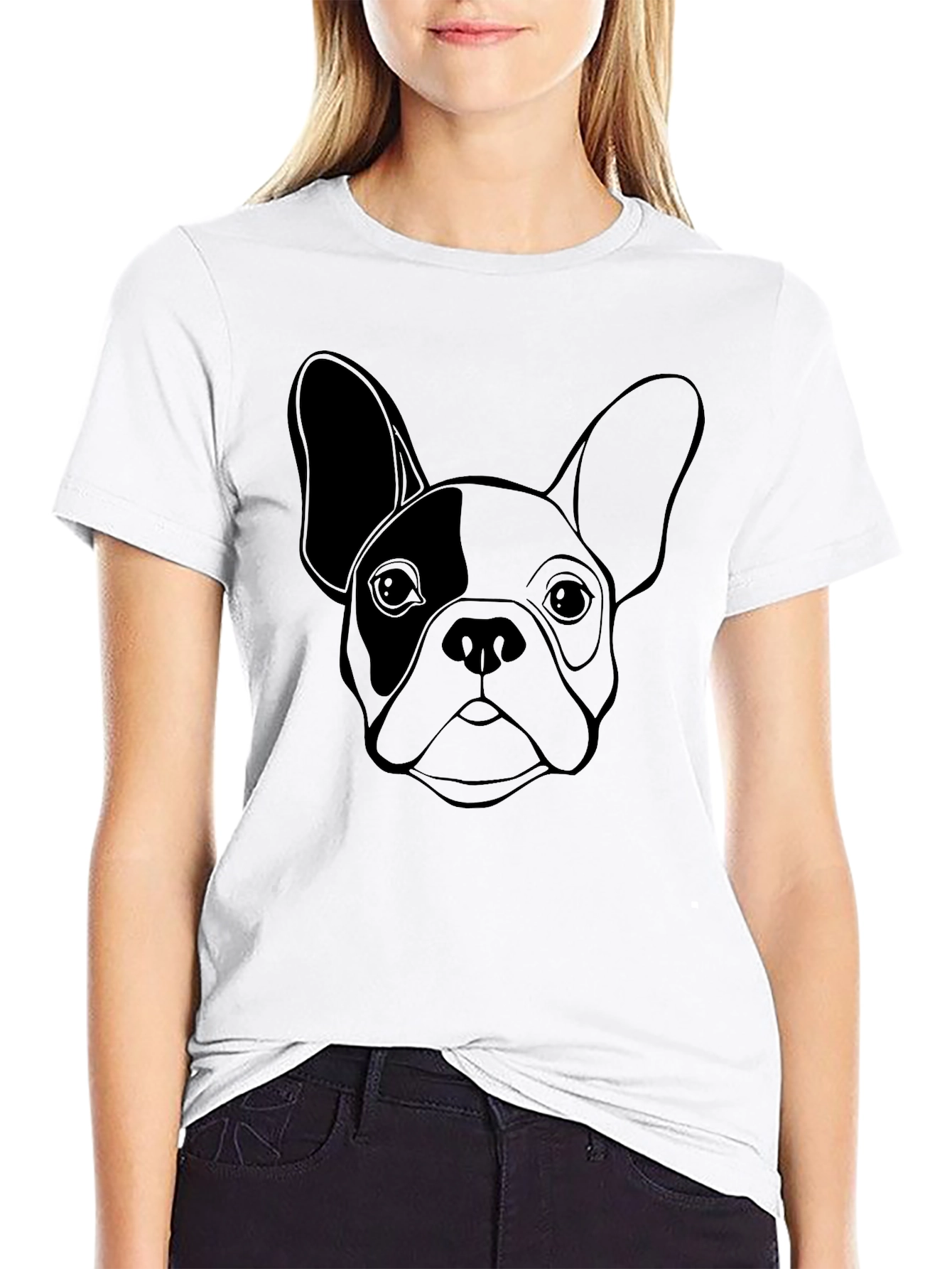 French Bulldog Graphic Tee - Black