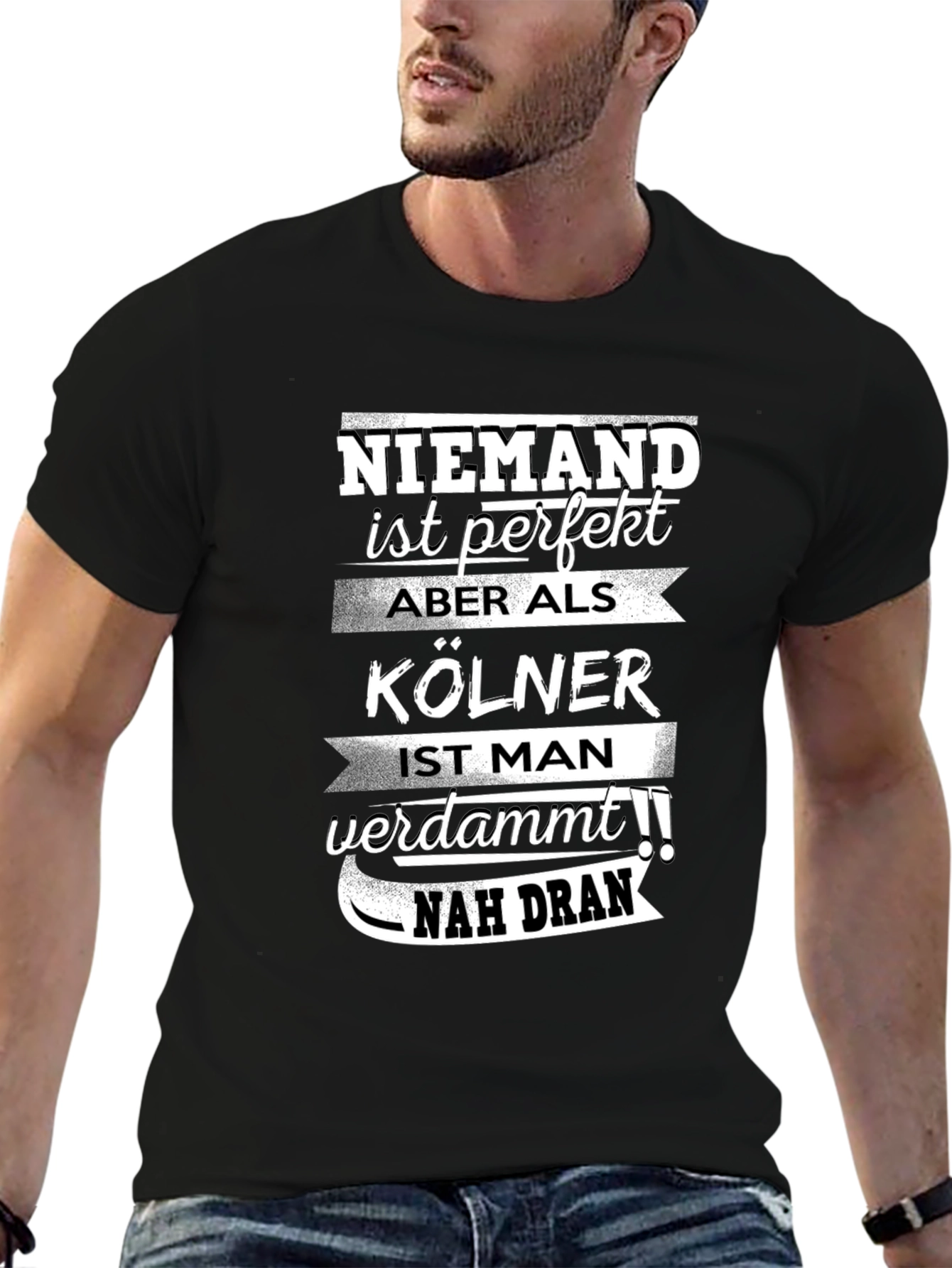 Funny Cologne Germany T-Shirt Niemand Ist Perfekt