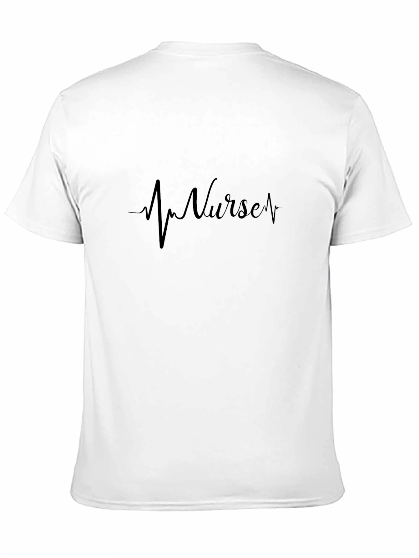 Nurse Heartbeat Graphic Tee - Black Cotton T-Shirt