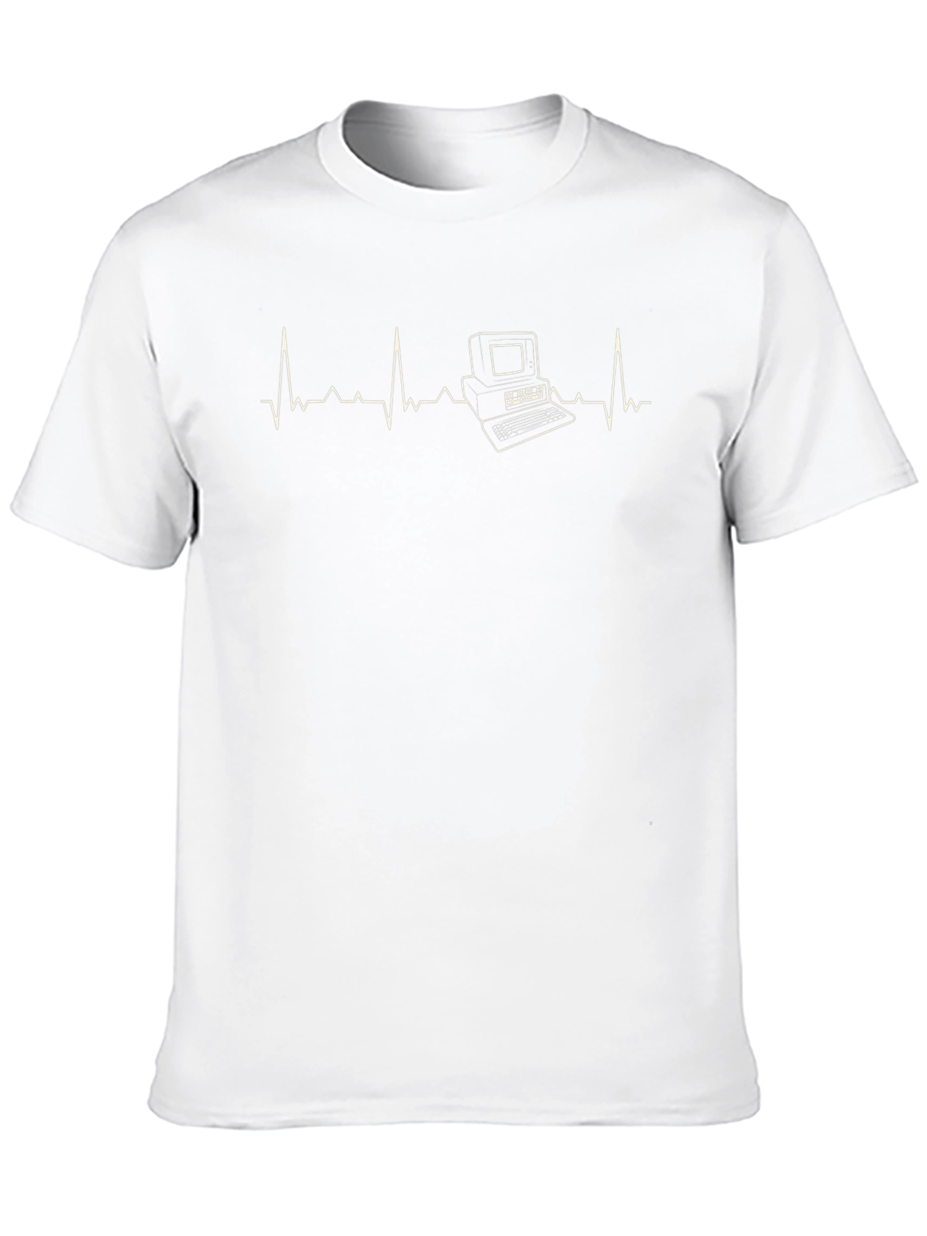Computer Heartbeat T-Shirt - Retro Tech Tee