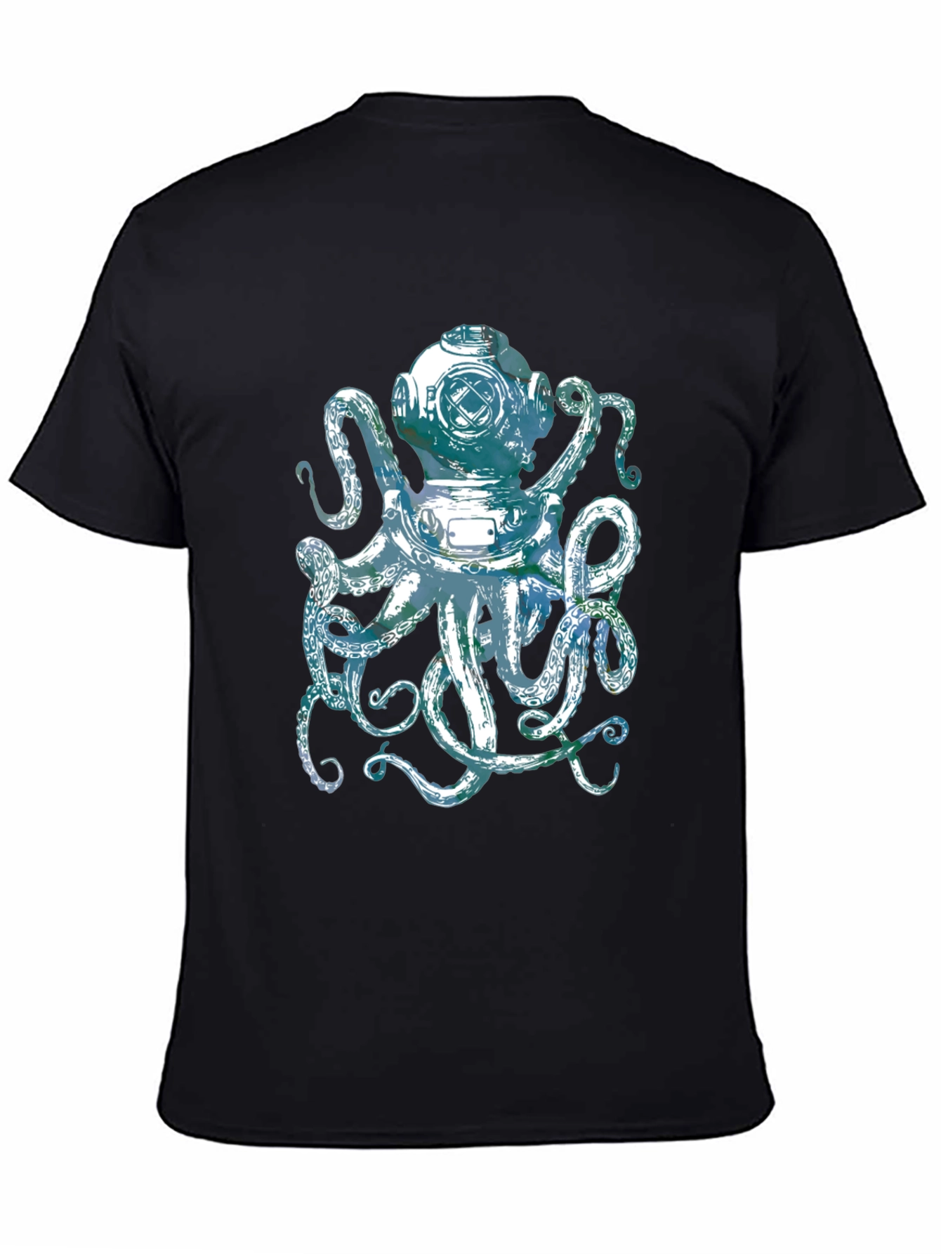 Octopus Diver Helmet Graphic Tee