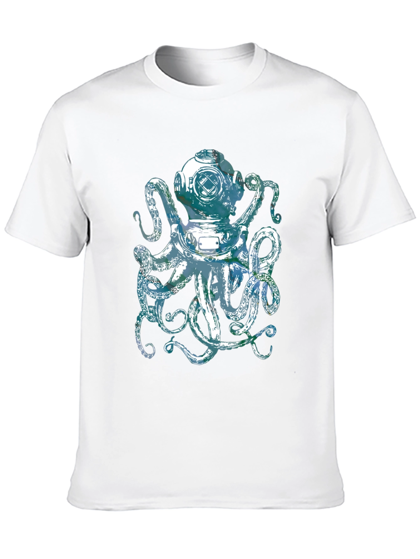 Octopus Diver Helmet Graphic Tee