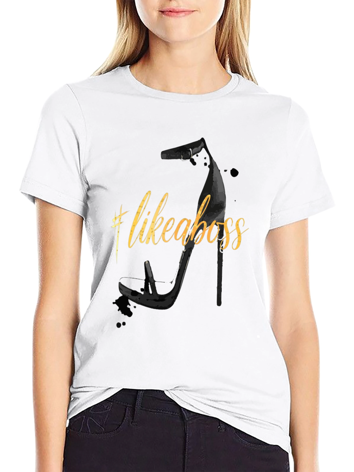 Like A Boss High Heel Graphic T-Shirt