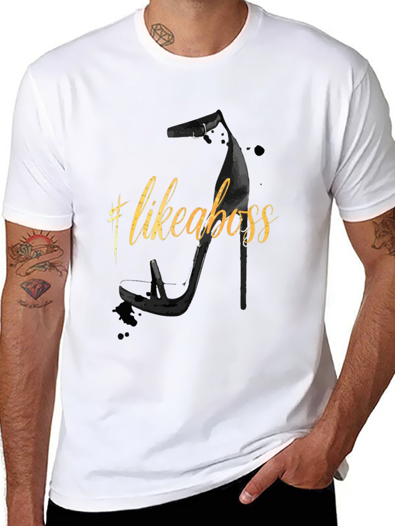 Like A Boss High Heel Graphic T-Shirt