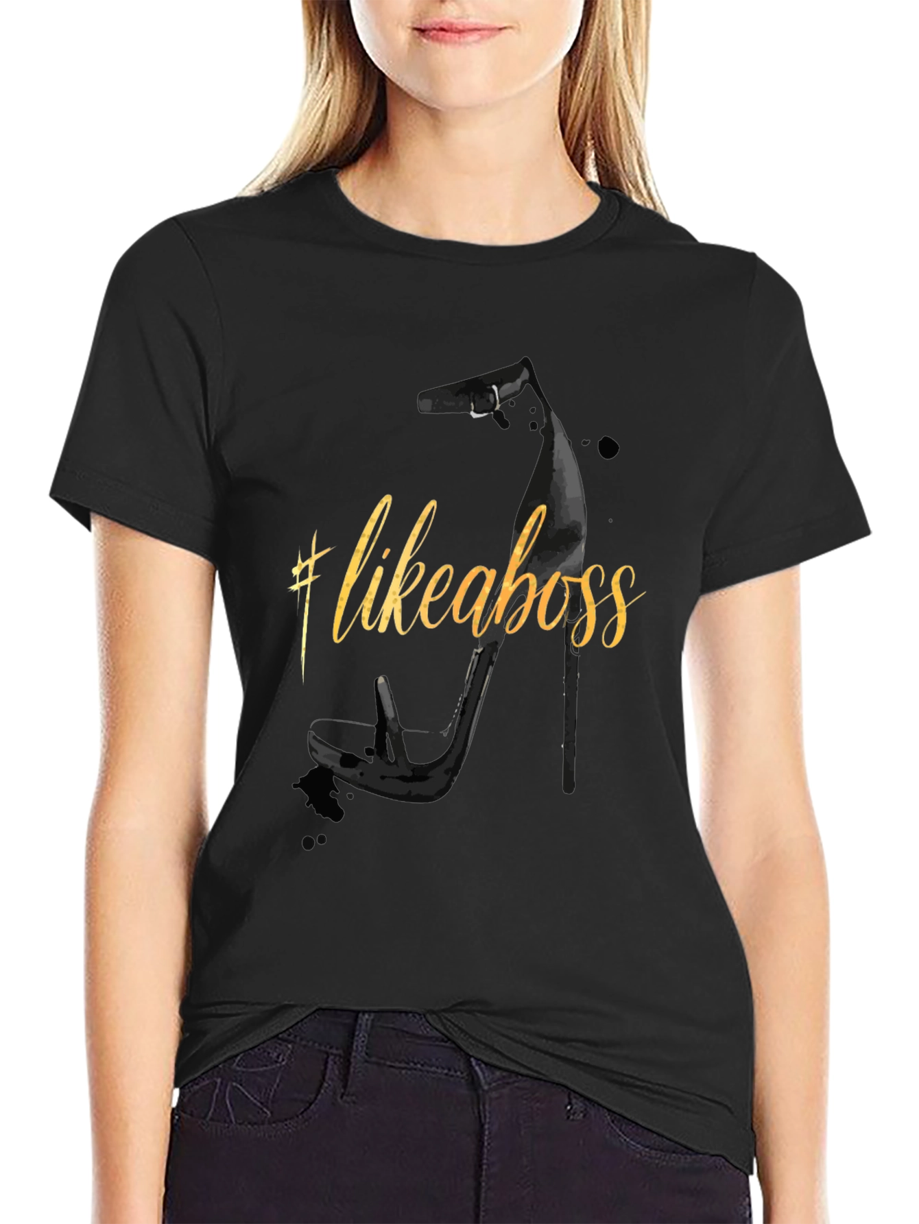Like A Boss High Heel Graphic T-Shirt