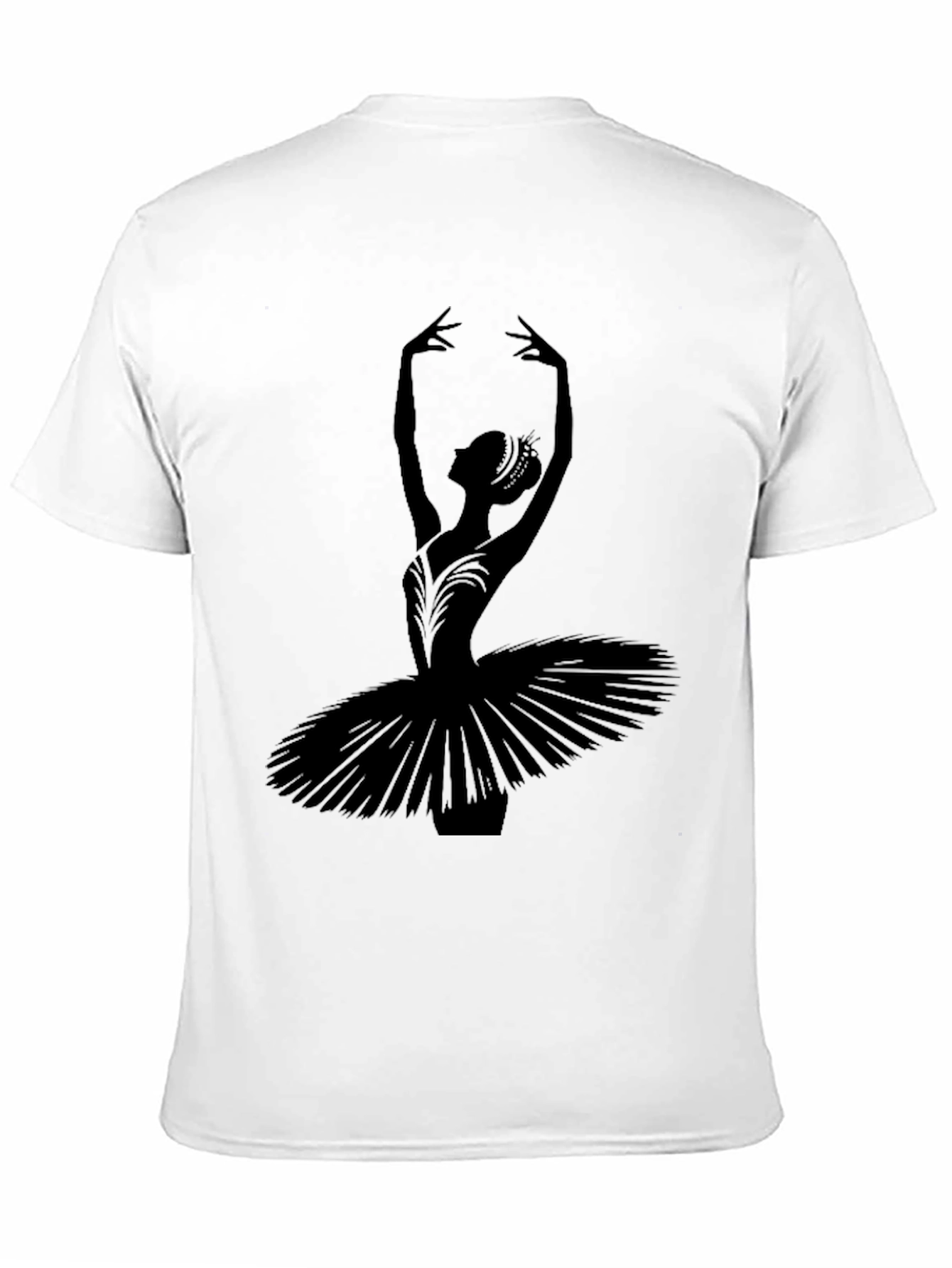 Ballerina Silhouette Graphic Tee - Elegant Dance Shirt