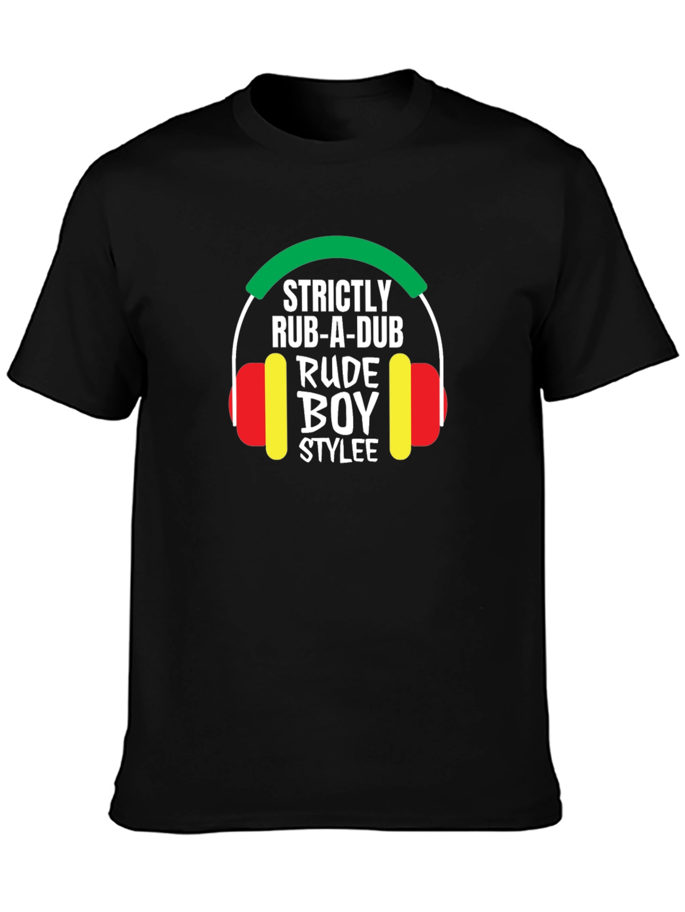 Strictly Rub-A-Dub Rude Boy Stylee Black T-Shirt
