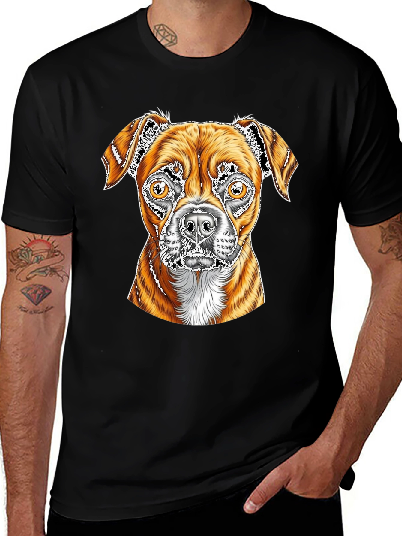 Dog Graphic Black T-Shirt