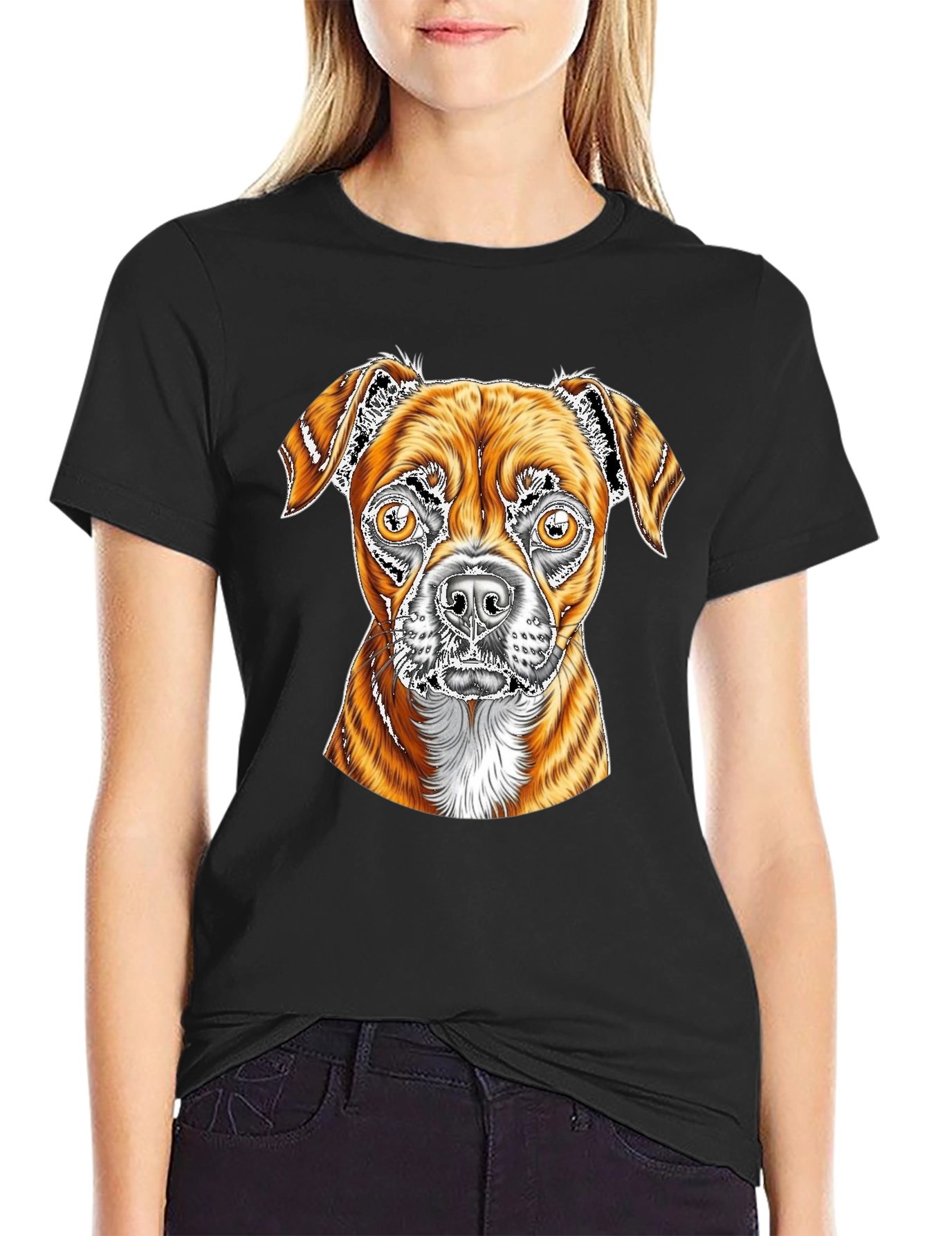 Dog Graphic Black T-Shirt