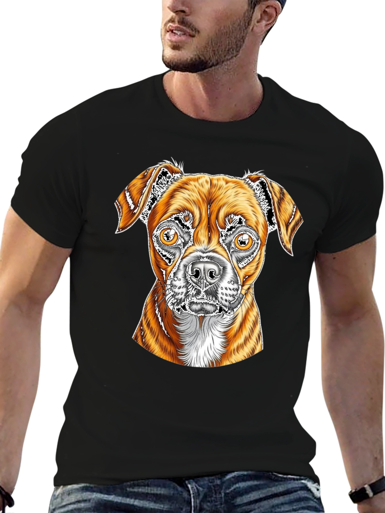 Dog Graphic Black T-Shirt