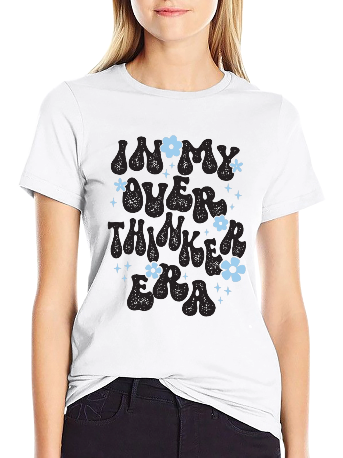 Overthinker Era Black T-Shirt