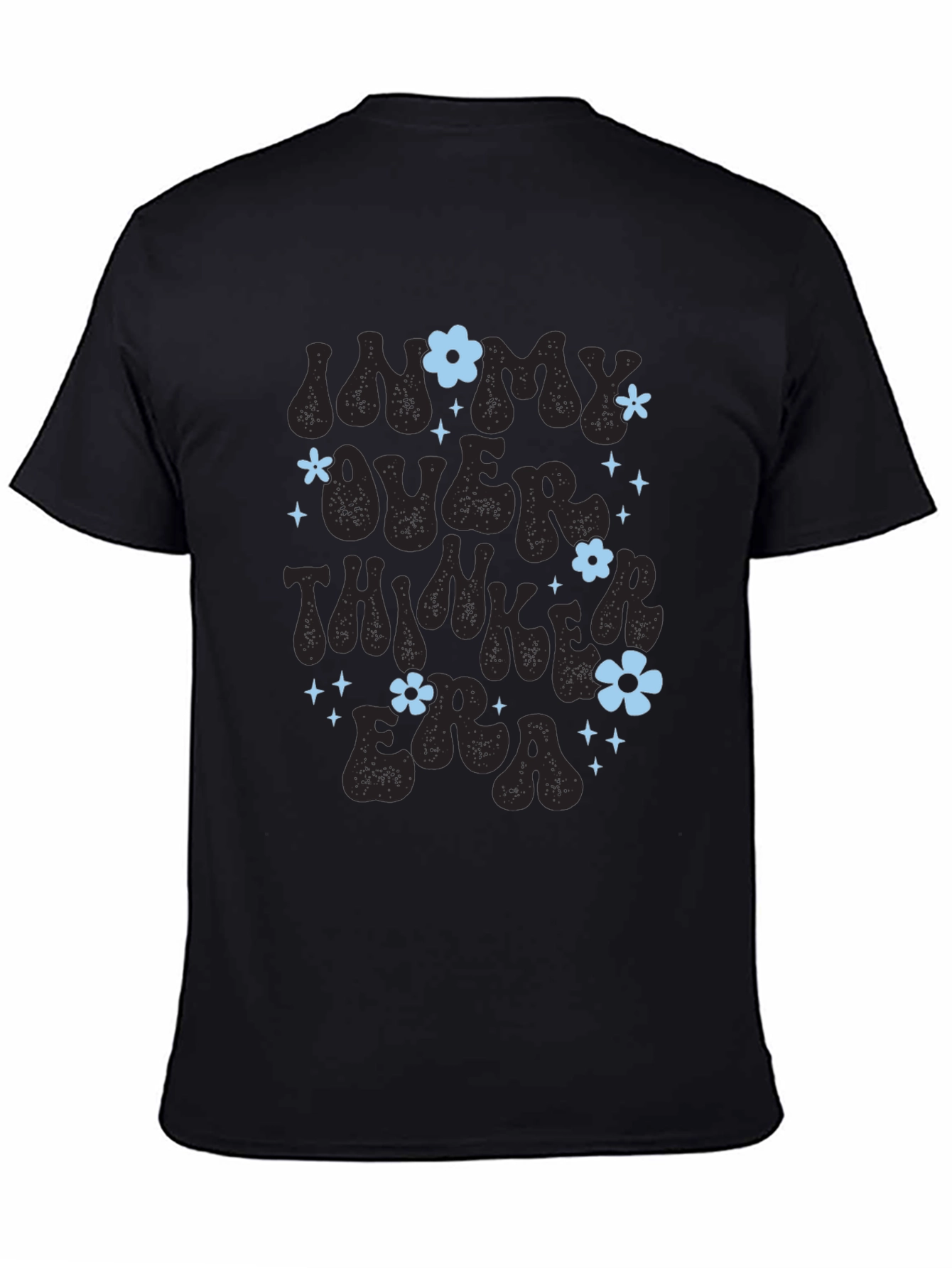 Overthinker Era Black T-Shirt