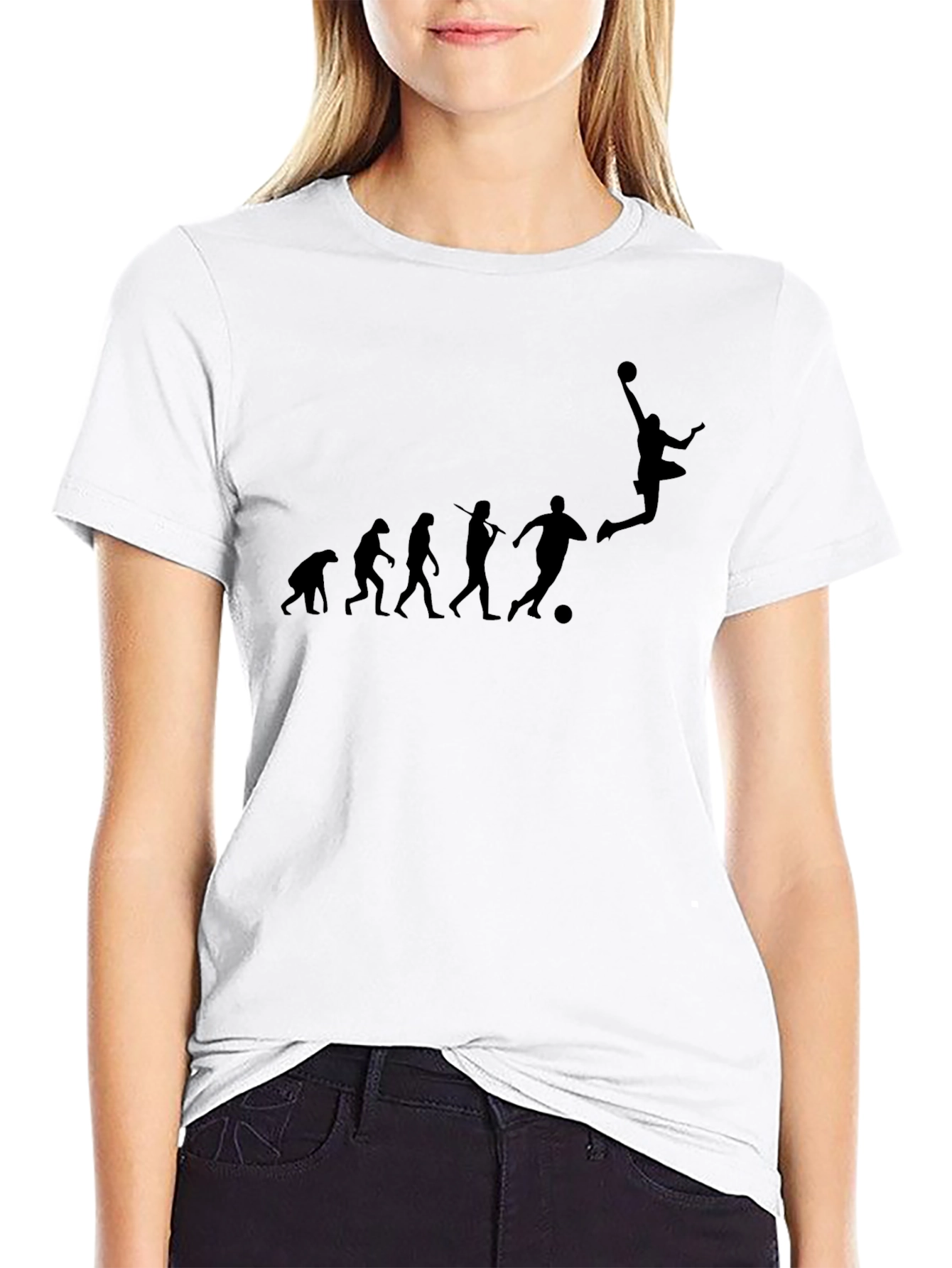 Soccer Evolution Graphic Tee - Black Cotton Casual Shirt