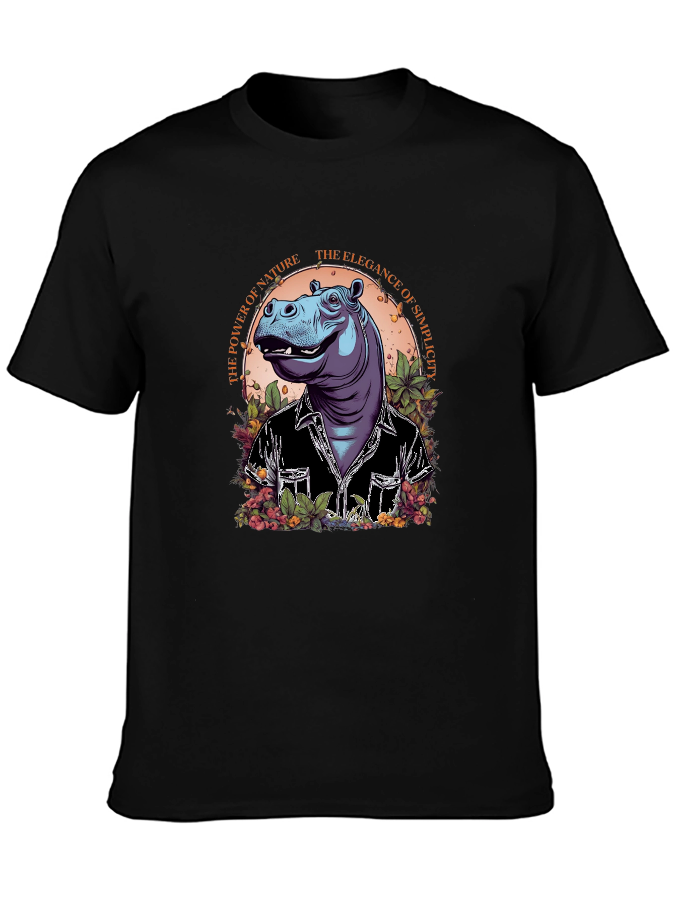 Hippo Nature Simplicity Graphic Tee