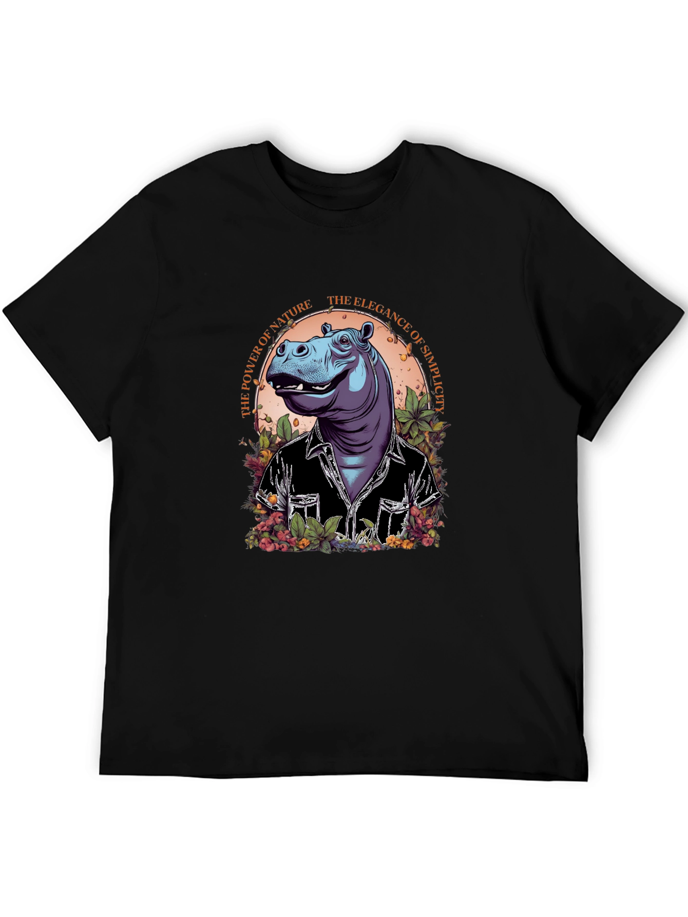 Hippo Nature Simplicity Graphic Tee