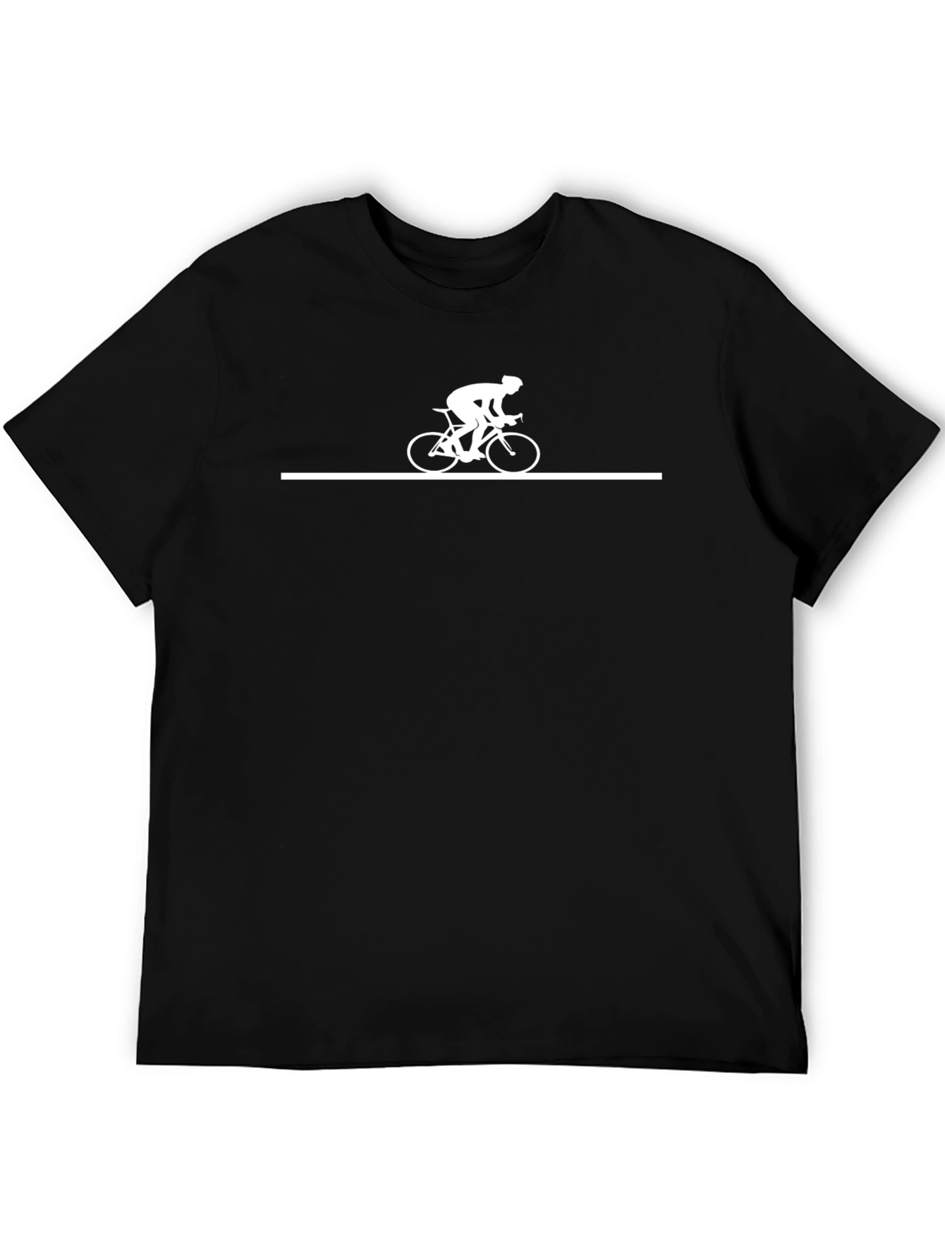 Cycling Silhouette T-Shirt - Sleek Black Tee