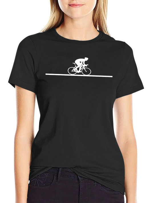 Cycling Silhouette T-Shirt - Sleek Black Tee