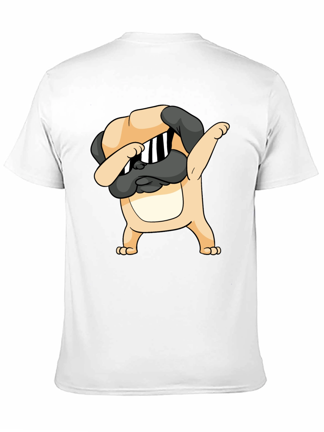 Dabbing Pug Graphic Black T-Shirt